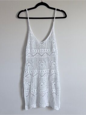 Crochet Boho Western Tank Top Women's Medium